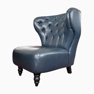 Silla Slipper vintage estilo Chesterfield