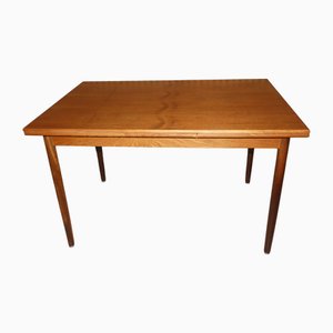Table de Salle à Manger Extensible Mid-Century en Teck avec Pieds Coniques, 1960s