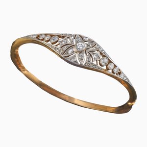 Brazalete eduardiano antiguo de diamantes, década de 1890
