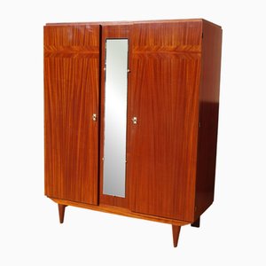 Kleiderschrank mit Spiegel, Gestell und Regalen, 1970er