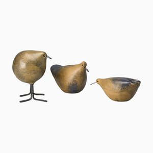 Pájaros de Gérald Olivier, Suiza, 1970. Juego de 3