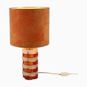 Lampe de Bureau Vintage en Verre 2-Tons, 1970s-1980s