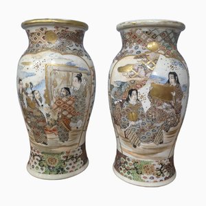 Vasi Satsuma in ceramica, set di 2