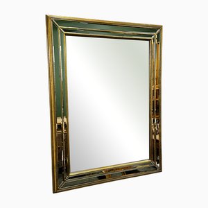 Vintage Large Facet Cut Mirror with Gilded Frame by Deknudt, 1970s