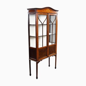 Handbemalter Schrank aus Mahagoni im Edwardianischen Stil, 1900er