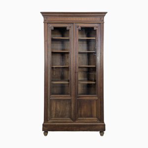 Bibliothèque en Noyer et Verre