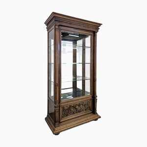 Renaissance Walnut Silverware with Beveled Glass