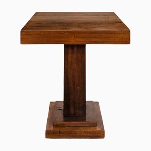 Modernist Pedestal Table in Mahogany Veneer