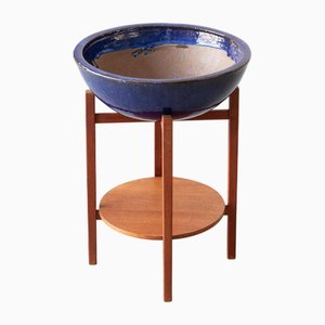 Soporte para plantas con cuenco de cerámica