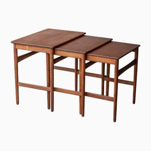 Nesting Tables AT-40 by Hans Wegner for Andreas Tuck, Set of 3