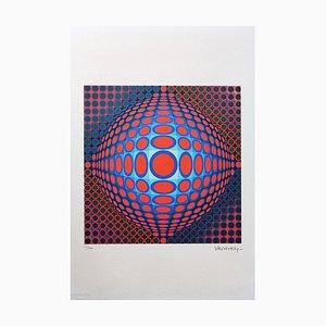 Victor Vasarely, Op Art Composition, Limited Edition Lithograph, 1970s