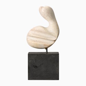 Sculpture en Pierre Blanche par V. Bee, Suisse