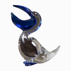 Scultura Animalier vintage in vetro colorato di Murano, Italia, anni '70
