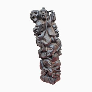 Makonde Family Tree of Life in Carved Ebony, 1950s