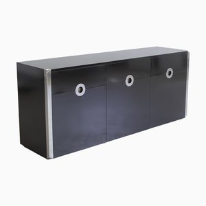 Credenza a tre ante nera di Mario Sabot, 1972