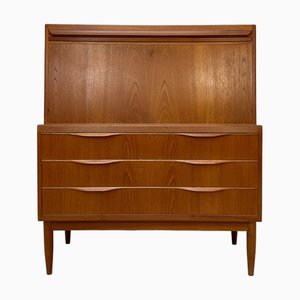Vintage Danish Teak Secretaire by Erling Torvits for Klim Møbelfabrik, 1960s