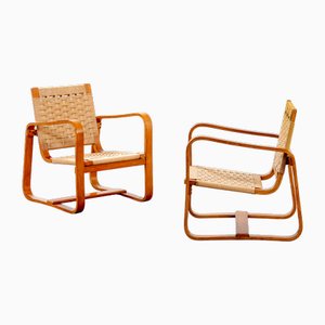 Set of Mod. Lamellar Armchairs, 1940s