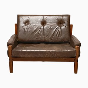 Model S17Z Love Seat attributed to Pierre Chapo, France, 1960s