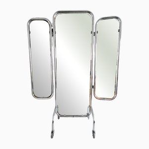 Chrome Tubular 3-Way Mirror from Gispen