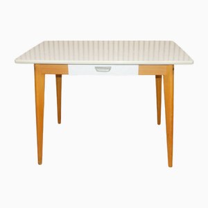 Kitchen Table with Drawer in Formica Wood, 1950s