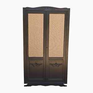 Schwarzer Kleiderschrank, Paris, Frankreich, 1970er