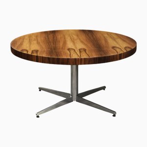 Vintage German Round Rosewood Coffee Table from Ilse Möbel, 1970s