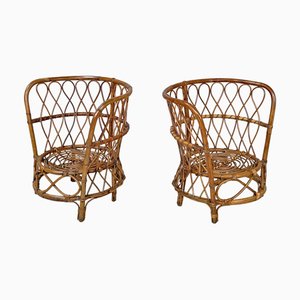 Set of Italian Modern Armchairs with Decorations, 1970s