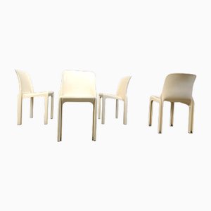 Sedie da pranzo Selene vintage di Vico Magistretti per Artemide, anni '70, set di 4