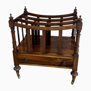 Antique George III Freestanding Rosewood Canterbury, 1820s