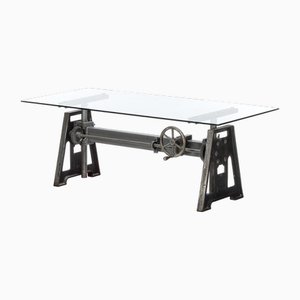 Industrial Iron and Glass Workbench, Denmark