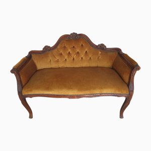 Small Walnut Frame Sofa, 1920s