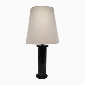 Lampada da tavolo vintage in marmo nero di Ikea, anni '80