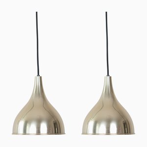 Lampade a sospensione vintage di Jo Hammerborg per Fog and Morup, Danimarca, 1977, set di 2