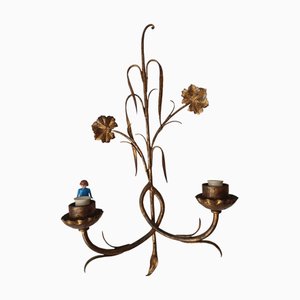 Regency Schmiedeeiserne Wandlampe