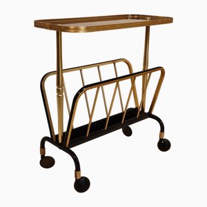 Mid-Century Magazine Table in Aluminum, Brass and Formica by Ico and Luisa Parisi for MG, 1960s