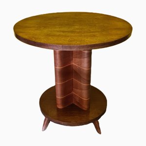 French Art Deco Veneered Side Table, 1930s