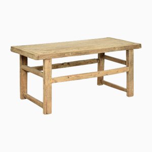 Table Basse Rustique Antique en Orme, 1920s