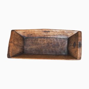 19th Century Wabi Sabi Hand Carved Wooden Bowl, 1890s