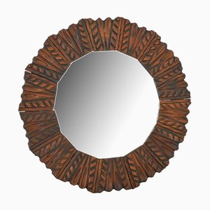 Mid-Century Mirror in Carved Wood, 1960s