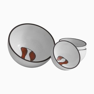Mid-Century Studio Keramik Schalen Set, 1960er, 4 . Set