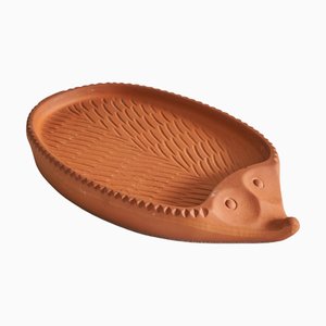 Mid-Century Hedgehog Bowl in Terracotta, 1960s