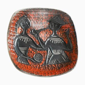 Winter Decorative Plate by Alessio Tasca, 1950s