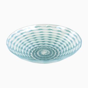 Variegated Knurled Series Glass Plate attributed to Carlo Scarpa for Venini, 1940s