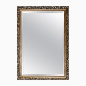 Vintage Silver and Gold Bevelled Mirror, 1940s