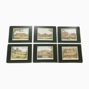 Vintage Herren Untersetzer aus Kork von Pimpernel, 6 . Set
