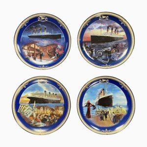Platos titánicos coleccionables vintage de Bradford Exchange. Juego de 4