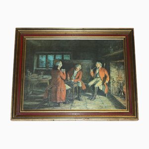 Après FM Bennett, grand contenu, peinture à l'huile, encadré