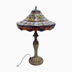 Lampada vintage in vetro colorato Geometry nello stile di Tiffany