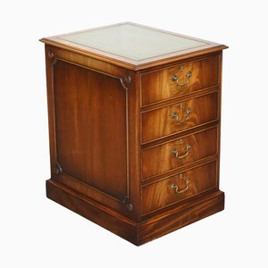 Bevan Funnell Filling Cabinet in Sage Blue Leather