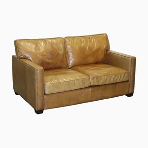 Halo Zwei-Sitzer Viscount Ledersofa von Timothy Oulton
